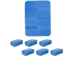 6 stuks - Kussen - Opvouwbaar kussen - Draagbaar kampeerkussen - Picknickkleed - Kampeermat - XPE-mat - Vochtbestendig en antislip - Geschikt voor kamperen en picknicken in de buitenlucht - 38.5*28（blauw）