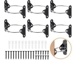 6-stuks Meubelanker - Meubelriemen - Muuranker Anti-Tip Meubelriem Kit - Voorkom dat meubels omvallen en zet ze vast - 4.22×1.27×1.45cm - Geschikt voor woonkamers, keukens, slaapkamers, kinderkamers, studeerkamers, enz. - Zwart