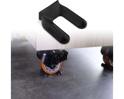 6 stuks Meubelwiel Zwenkwielen Cups Rubberen Antislip Voetmatten M50 Zwenkwielen Cups Houdt Bed en Meubels Tegen Schuiven Bed Zwenkwielen Stopper - Antislipkaartkussentjes voor vaste koelkastkasten