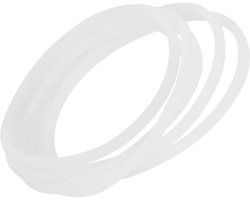 6 stuks nieuwe reserveafdichtingen rubberen afdichtring flexibele witte O-ring keuken reserveonderdelen voor Magic plat kruis lemmet (6 stuks)