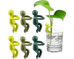 6 stuks - Plantenstekstandaard - Hydroponische begeleider - Steun voor plantenstengels - Steun voor plantspruiten, stekken en zaailingen - Geschikt voor plantenstekken en binnentuinen - Een cadeau voor plantenliefhebbers - Groen, geel, donkergroen