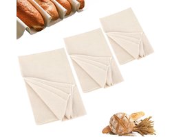 6 stuks professionele proofing bakkersdoek - baguette - bankje - broodgistdoek - bakker - gefermenteerde doek - 3 maten - materiaal de Algodón Puro - voor deegbereiding - bakken - fermenteren