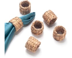 6 STUKS Servetringen - Handgemaakte servetringen - Rotan servetringen - Elegante tafeldecoratie