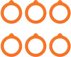 6 Stuks Silicone Vervangingsringen voor Opslagpotten, Glazen Potten en Steengoed Potten (9.5cm Buitendiameter, 6.8cm Binnendiameter) - Duurzame Rubberafdichtingen voor Luchtdichte Sluiting