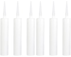 6 stuks vacuüm siliconen cartridges, vacuümbuis voor tegelvoegmiddel, tegelafdichtingsgereedschap, cementgereedschap, spatels, mini pikant papier, ladekast van plastic