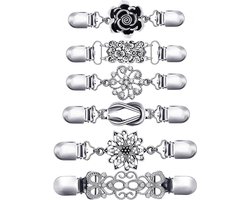 6 stuks - Vestsluiting - Broche clip - vestclip dames - vestsluiting - kleerclip - Cardigan clips - vestspeld - vestklem - Antislip Vaste Gesp - voor jurken, overhemden, truien, jassen