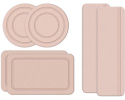 6 stuks waterabsorberend stenen dienblad voor gootsteen, kiezelgoer onderzetters, waterabsorberende steen, waterabsorberend stenen dienblad voor handzeep, beker, tandenborstels, sponzen