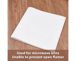 6 Vellen Keramische Vezel Vuurvast Papier 24.2''x12''x0.05'' Hoge Temperatuur Isolatie - Rechthoek Brandwerende Isolatie Papier voor Microware Oven Kachel Open haard