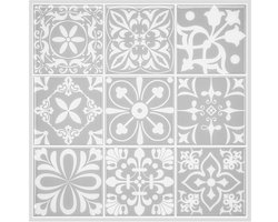 6 vellen muurstickers - zelfklevende tegelachterwand - vintage tegelstickers - 3D zelfklevende muurstickers - imitatie marmer baksteenpatroon lijm muurstickers - barok mozaïekpatroon - kan op keukenmuren worden geplakt badkamer wasruimte (12" x 12")