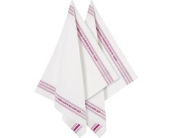 6 x De Witte Lietaer keukenhanddoek - Dish, fuschia - 65 x 70 cm - Katoen/Linnen