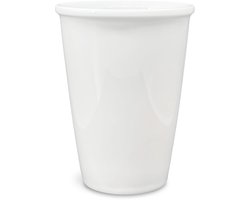 6 x Papercup porselein wit 330 ml - 100% duurzaam alternatief - hoogwaardig keramiek