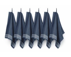6 x WALRA Keukendoek Superior Kitchencloth Blauw