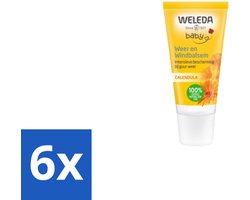 6 x WELEDA - Weer & Windbalsem - Baby & Kind Calendula - 30 ml - Baby Balsem - Baby Huid - Windbescherming - Koude Bescherming - Natuurlijke Balsem