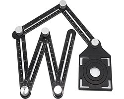 6 Zijdige Verstelbare Multi Hoek Liniaal - Meetinstrument - Tegel Gat Locator