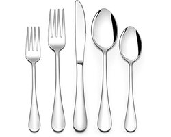 60-delige bestekset voor 12 personen van roestvrij staal - Elegant en duurzaam eetbestek voor elke gelegenheid
