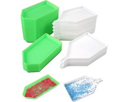 60 stuks Diamond Painting accessoires tray - 10 x 4 cm - 9 x 5 cm - doe-het-zelf kunsthandwerk schilderen - strass dienblad - kralen sorteertablets - diamant kunst schilderij dienblad kopen