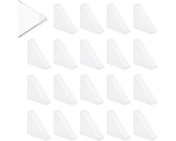 60 Stuks Glazen Hoekbeschermers, 35x35x13mm PP Driehoekige Hoekbeschermers voor Spiegel, Meubels en Tafelranden, Veiligheid en Bescherming voor Hoeken