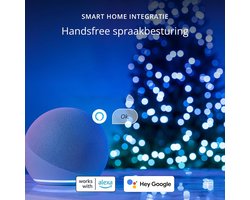 600 LED RGB Verlichtingssnoer 48 Meter Smart App Gestuurde Binnen- en Buitenverlichting IP44 Waterdicht Multicolor Sfeerverlichting Compatibel met Smart Home Systemen