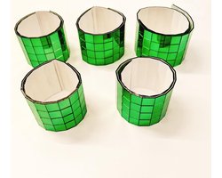 600Pcs Groen 10x10mm Zelfklevende Spiegels Mozaïek Tegels,Echt Glas Spiegel Roll, Decoratieve Spiegel Stickervel DIY Accessoire Spiegels Mozaïek Tegels