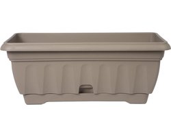 60cm taupe balkonkast bloempot bloembak - voor op het balkon