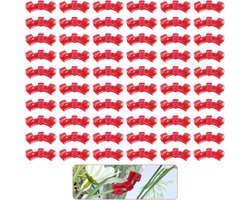 60pcs Plant Bender - 90 Degree Angle Plant Clips - Plant Growth Bender Clips - Plant Training Clips - Plant Support Clips voor Low Stress Training - Plant Stem Support (Rood)