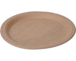 60x Duurzame gerecyclede papieren bordjes 23 cm - Milieuvriendelijk en biologisch afbreekbaar - wegwerp borden