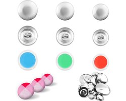 60x Stoffen Knopen Set 3 Maten - DIY Omslagknopen met Bekledingsgereedschap