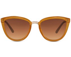 6225 Glazou The Orange Zonnebril | Oranje montuur zonnebril | Bruin glazen zonnebril | Festival zonnebril | rave & techno bril | trendy & fashion zonnebril | dames & heren zonnebril | gerecycled materiaal | UV400 | Unisex + brillen sleeve & doek