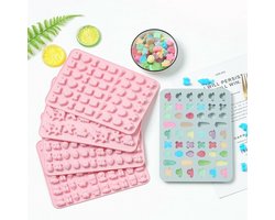 66 Siliconen Gummy Chocolade Mal Dierlijke Jelly Cake Snoep Mal Decoratie-Roze Fruit