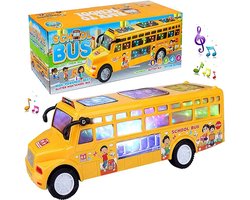698 TOYS - Schoolbus - kleurrijke Led Lichtjes & Muziek (incl. batterijen)