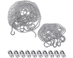 6m roestvrijstalen kogelketting - Zilver - Geschikt voor meubels, gordijnen, jaloezieën en rolgordijnen