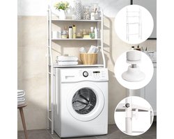 6Seven - Opbergrek - Wasmachine rek - Wasmachine kast - Ombouw wasmachine - 3 laags met handdoekenrek