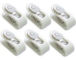 6x - Dekbedclips - Dekbedklemmen - Dekbed vastzetten - Anti verschuiven - Kunststof - Roze - Inclusief opbergdoosje - Jonyx
