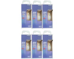 6x Nordlux Kaarslamp Deco Spiraal Goud Dimbaar 3W (21 W)