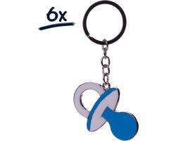 6x sleutelhangers fopspeen papfles decoratie babyborrel babyshower baby knutsel hobby bedankje geschenk weggeefgeschenk themafeest