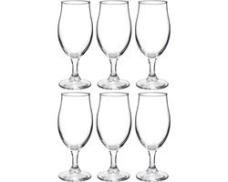 6x Stuks luxe bierglazen speciaalbier 260 ml - Bierglazen - Glazen voor speciaalbier