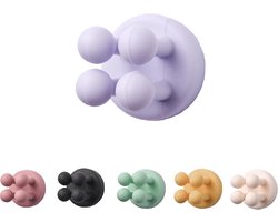 6x Zelfklevende Siliconen Tandenborstelhouder - Waterdicht & Multifunctioneel voor Badkamer en Keuken