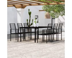 7-delig, tuinmeubelset, voor terras, tuin, balkon