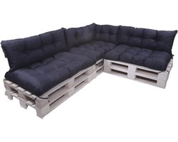 7-delige set palletkussens voor tuinmeubelen - comfortabele kussens voor europallets