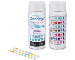 7-in-1 zwembad- en spa-teststrips - 100 teststrips voor zwembadwater - Teststrips voor bubbelbadwater - Totale hardheid, totaal chloor, broom, vrij chloor, pH, cyanuurzuur en totale alkaliteit