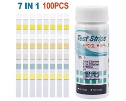 7 in 1 zwembad PH Test Papier Chloor PH Waarde Alkaliniteit Hardheid Test Strip PH Tester Pool Cleaner Door BeBosLook - 100 Stuks