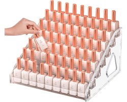 7 Lagen Nagellak Opbergplank Organisator, Transparante Acryl Nagellak Houder Stand, Decoratieve Trap Acryl Nagellak Display voor Cosmetische Kaptafel Plank