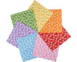 7 Stukken Katoen Stof 50 x 50 cm - Ruit - Bloemige Stof voor Naaien - 100% Katoen DIY Stof voor Patchwork, Quilten, Kleding en Kussens