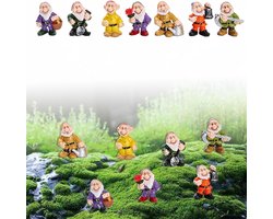 7 Stukken Tuin Kabouters - Grappige Dwergen - Buiten - Hars Tuin Decoratie - Mini Dwergen - Tuinaccessoires - Grondgebruik