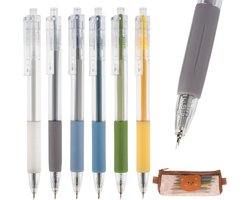 7 stuks scalpelset knutselmes, 6 stuks papieren snijpennen + 1 stuk beer potloodtas, cartoon patroon student universeel mes pen voor doe-het-zelf kunst werk snijden scrapbook