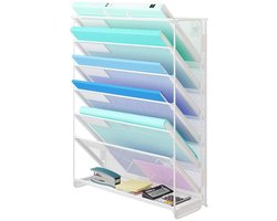 7-Tier Muur File Organizer - Verticale Opberging voor Documenten, Tijdschriften en Post - Ideaal voor Kantoor, School en Thuis