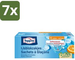 7 x Toppits – IJsblokzakjes – 10 Zakjes - Koffiezetapparaat