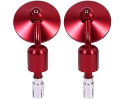 7/8 "Motorfiets Hand Bar Achteruitkijkspiegels Universele Verstelbare 3 "Ronde End Zijspiegels Motorfiets Zijspiegel voor Crossmotor Scooter ATV(rood) Motorfiets spiegels
