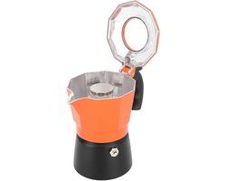 8-Cup Mokapot met Dubbele Ventiel - Klassieke Italiaanse Espresso Maker - Elegante Koffiezetter voor Thuisgebruik - Ideaal voor Koffieliefhebbers en Barista's