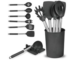 8-delig Keuken Gereedschap Set met Houder en Druipmat - Siliconen Keuken Gadgets